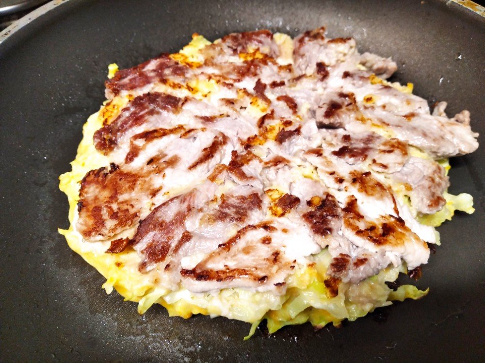 Okonomiyaki casi listo...
